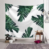 Lofaris Green Leaves Pattern Room Decoration Wall Tapestry